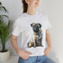 Loving Pug in Watercolor - Short Sleeve Tee